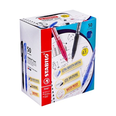 Automatic Balloon handle Stabilo Liner 348F, for writing, node 0.7 mm, blue-3