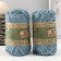 Yarn "Golden Jute fiber" 100% jute 50m/50g set 2pcs (blue)