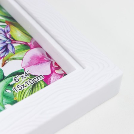 Photo frame plastic in 2 photos 10x15 cm "Birds on a branch" white 17.5x29.5 cm-3