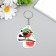 EVA keychain "Tick on the mountain ash branch" 5x6.5 cm