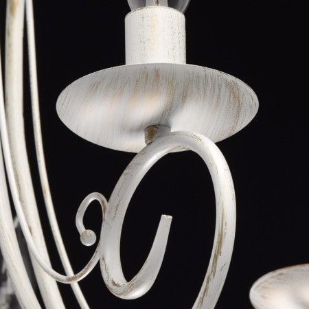 Suspended chandelier "Candle", 5x60W E14, white 52x52x75 cm-6