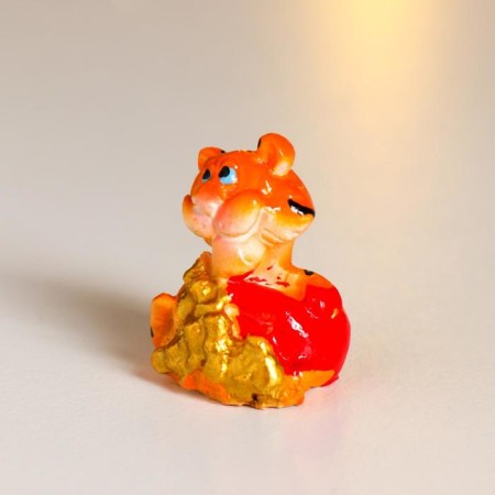 Polystone souvenir "Tigeron with a bag of gold coins" mix 2.5x2.1x2.1 cm-4