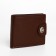 Male purse on a magnet, department for bills, for maps, for coins, brown color