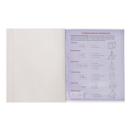 Subject Calligrata "Monotone", 36 sheets in the geometry cage, with reference material, covered paper cover, block No. 2, whitewash 75% (gray sheets)-2