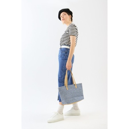 Zipper bag with lightning, blue color-3