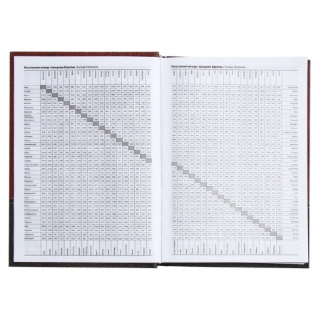 The diary half -dated for 4 years A5, 192 leaf "Bordeaux leather", silk, hard cover-6