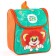 Children's backpack on a zipper from above, textiles, 20 cm x 11 cm x 26 cm, "lion and turtle", Soyuzmultfilm