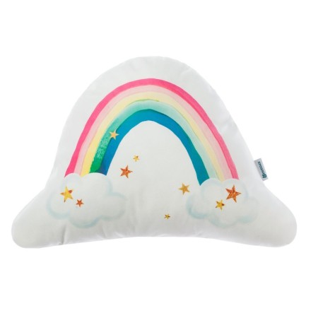Pillow decorative baby I am "Rainbow", 51x30 cm, velor, 100%p/e