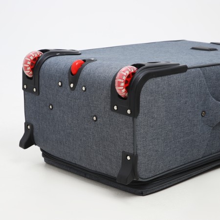 Big suitcase 28 ", lightning department, code castle, 3 wheels, 2 outer pockets, color gray color-7
