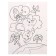 Paper stickers "Favorite animals", with coloring on the back, 11 × 15.5 cm