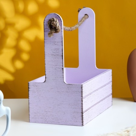 Kashpo wooden 25.5 × 15 × 30 cm "Provence", pen Kanat, lilac-1