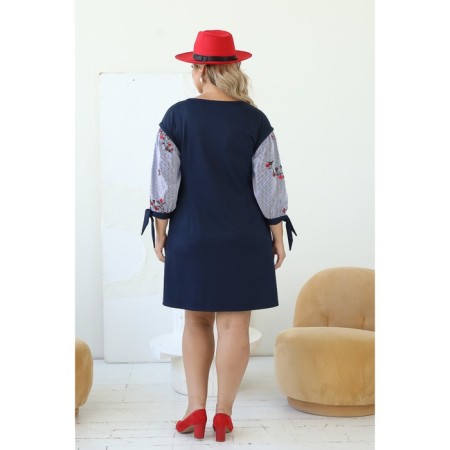 Women's dress, size 56, blue color-8