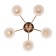 Ceiling lamp 5x60W E14, size 58x58x23 cm