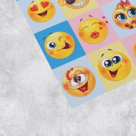Stickers "Funny Smiley", 11 × 15.5 cm-1