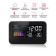 Clock - Electronic desk alarm clock: calendar, thermometer, hygrometer, 15.5 x 9.5cm, 3AAA