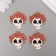 Decor for creativity metal, enamel "Skull in a flower wreath" 3.1x3 cm