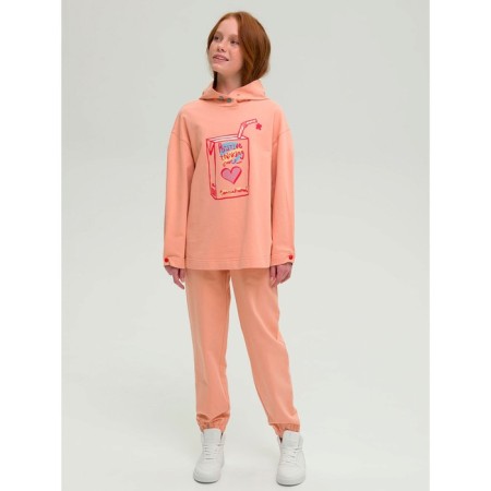 Sweatshirt for girls, height 122 cm, peach color-6