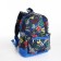 Baby backpack on lightning, external pocket, reflective strip, blue color