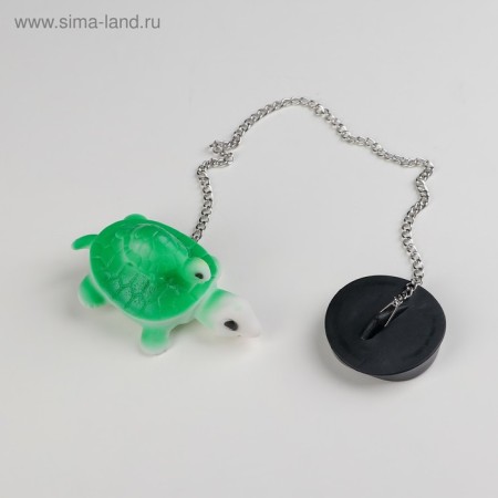 Bath traffic jam with a toye tortoise pretext, (top diameter 5.1 cm, bottom 4.6 cm), a chain 40 cm, color mix-2
