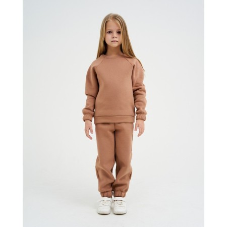 Children's costume with the basis (jumper, trousers) KAFTAN "BASIC Line" R.38 (146-152), coffee-6