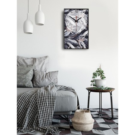 Carty clock is wall-mounted, interior "Story", smooth move, 57 x 35 x 4 cm-2