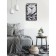 Carty clock is wall-mounted, interior "Story", smooth move, 57 x 35 x 4 cm