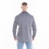 Male polo with long sleeve, gray/blue color, size S