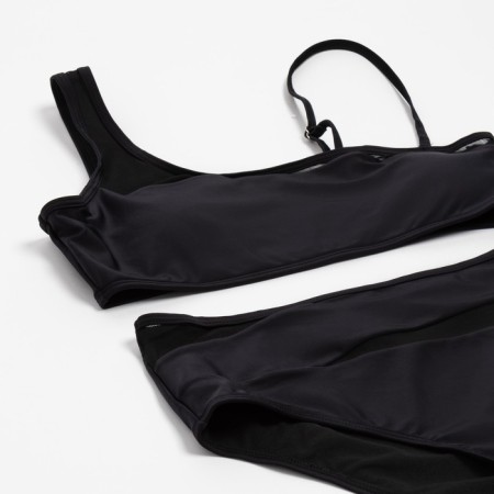 Female Separate swimsuit with minku inserts color black, size 44-7