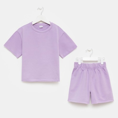 Kids (T -shirt, shorts) minku: casual collection lilac color, height 104-8