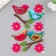 Stickers made of felt "bird" (set of 11 pcs) assorted