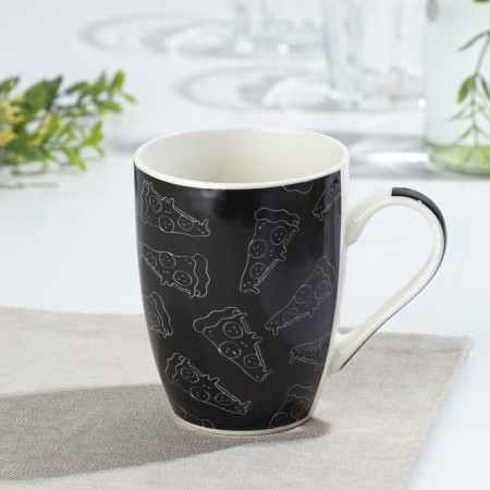 Porcelain share mug “I can allow”, 350 ml, black color-2