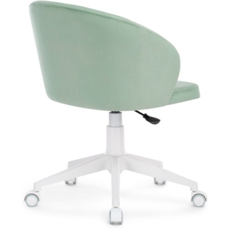 Computer chair Plastic Plastic/velor, white/green 59x60x78 cm-4