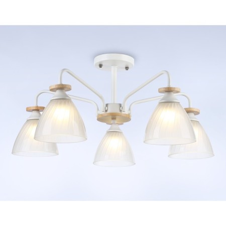 Suspended chandelier Ambrella Light, Modern, TR9567, 5HE27, white color-1