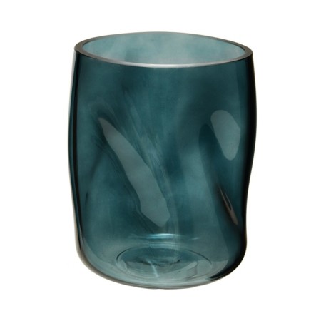 Decorative vase of glass "Dynamics", 135 × 135 × 175 mm, blue color-1