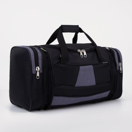 Board Road on a zipper, with an increase, 3 outer pockets, a long belt, black/gray color-2