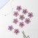 Knitted elements "Two -color flowers", 3.5 × 3.7 cm, 10 pcs, pink color