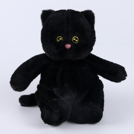 Soft toy "cat", 25 cm, black color