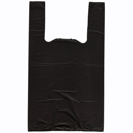 Package Polyethylene T -shirt 30 + 16 x 53 cm, 18 μm, black "Ra"-1