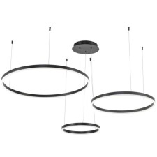 Светильник подвесной светодиодный Planetary 3xLED 110Вт, размер 80x80x30-130 см, цвет чёрный