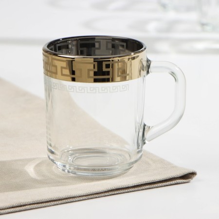 A set of engraved mugs of Baroque, 200 ml, 6 pcs-1