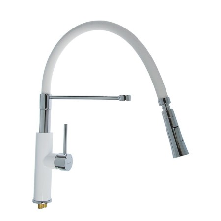 Accoona A4890GG-1 kitchen mixer, single-leaf, brass, white-1