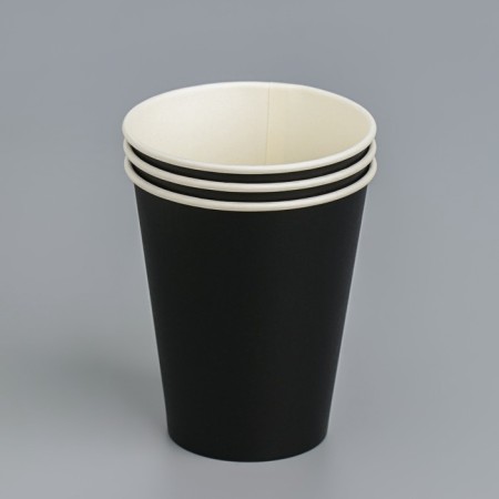 Paper glass "Black" 165 ml, diameter 70 mm-1