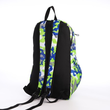 Waterproof backpack with lightning, 3 pockets, green color-3
