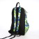 Waterproof backpack with lightning, 3 pockets, green color