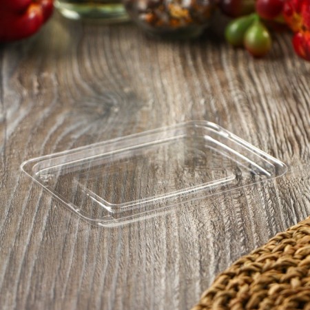 Container- plastic disposable lid to a saucer with two compartments, 7.5 × 5 × 3 cm-1
