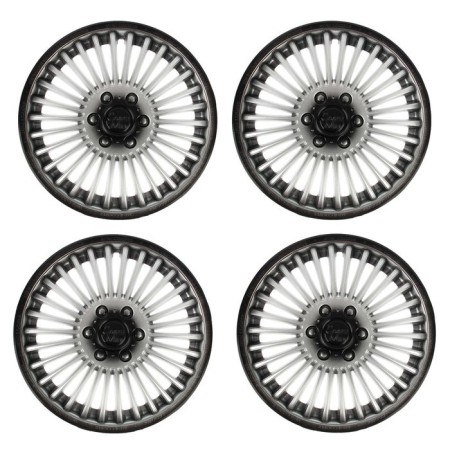 Wheel caps R15 "Mini-Cooper", silver-black, set 4 pcs.