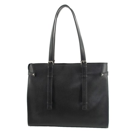 Female bag, genuine leather, black 33x12x40 cm-1