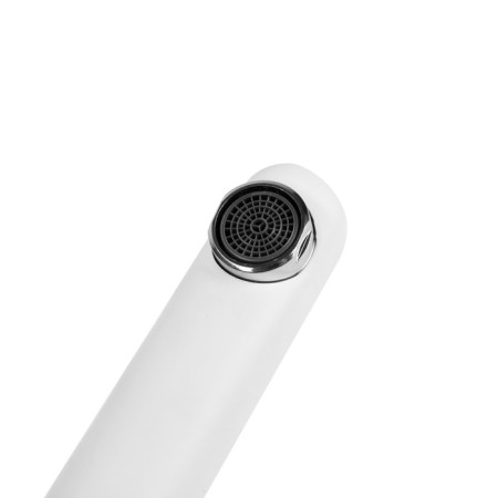 Bath mixer Zein Z2746, pour 15 cm, 35 mm cartridge, with shower, white-7