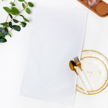 Towel 35x60 cm, white, waffle, 240 g/m2, cotton 100%