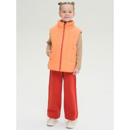 Vest for girls, height 98 cm, orange color-11